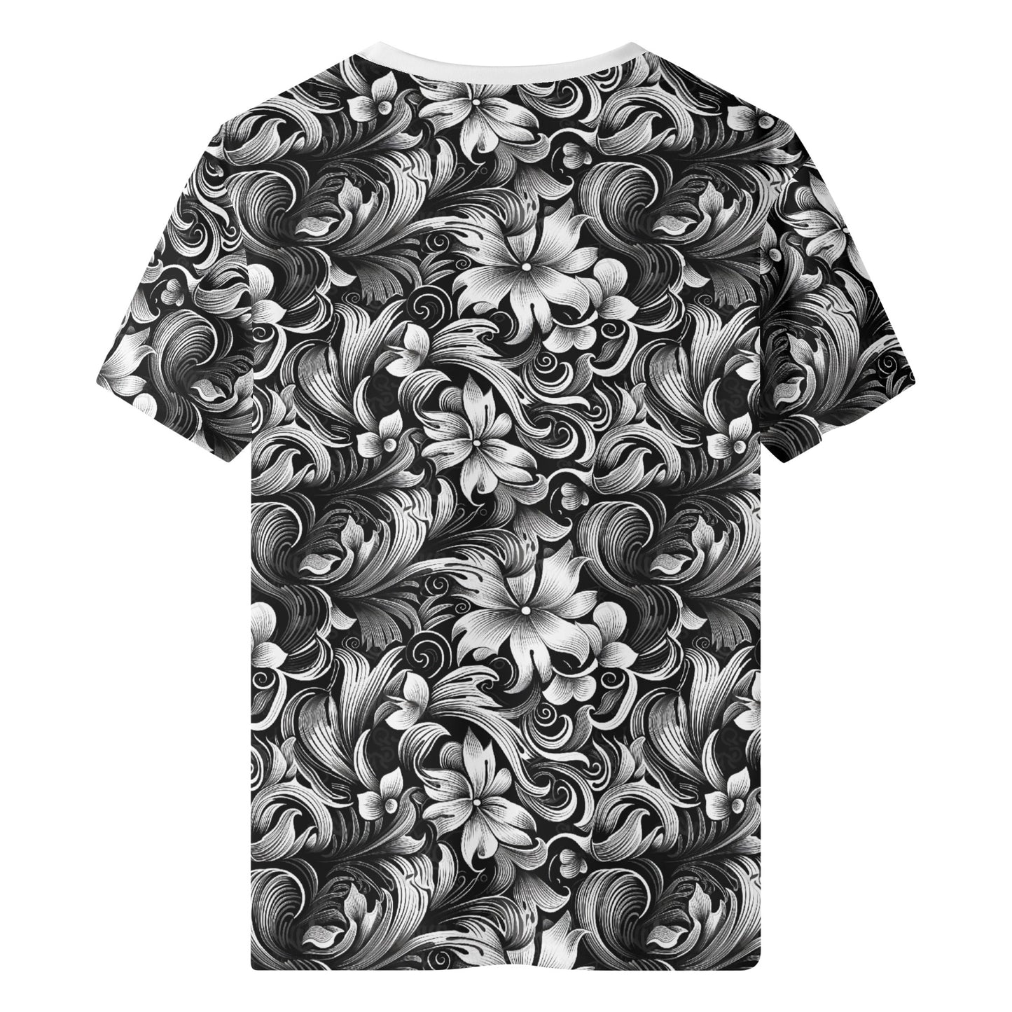 Sleek Monochrome - Camiseta de manga corta para hombre en blanco y negro