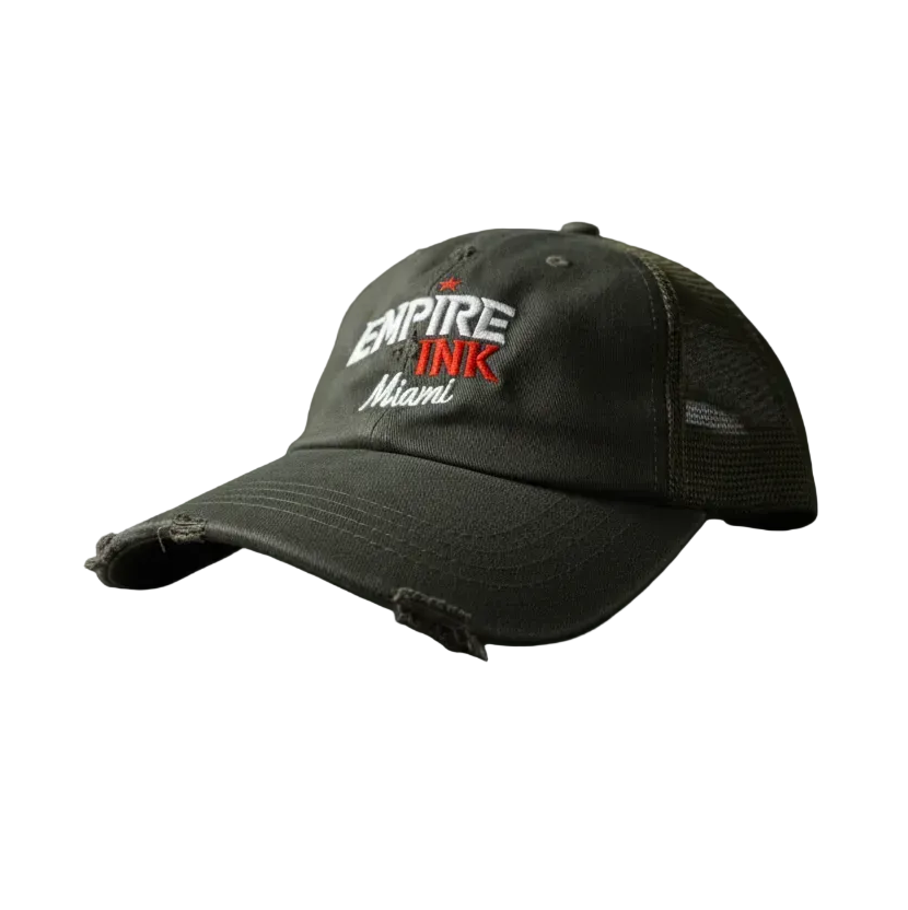 RUSTIC STYLE — DARK GREEN Trucker Cap Torn with Maya