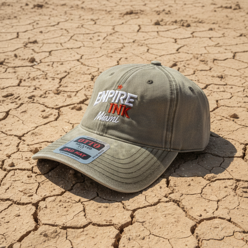 Washed Dad Hat - Land Olive